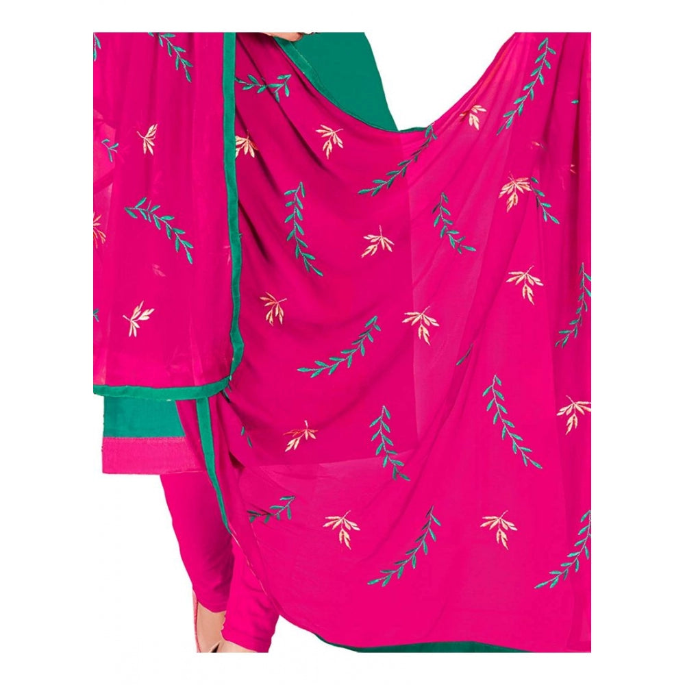 Amfyn Women's Glaze Cotton Unstitched Salwar-Suit Material With Dupatta (Turquoise, 2 Mtr)