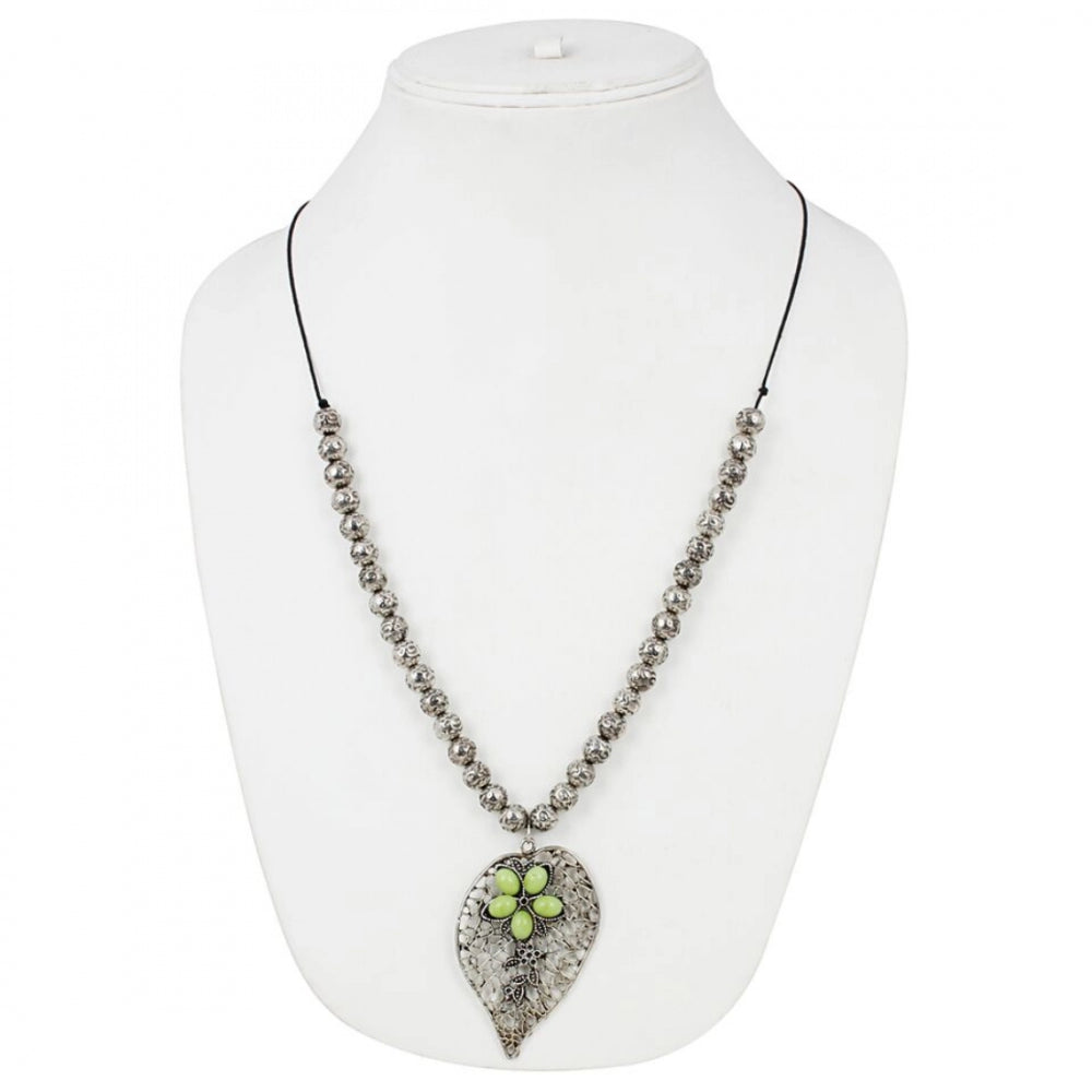 Designer Leaf Tribal Oxidized Silver Necklace Jewellery