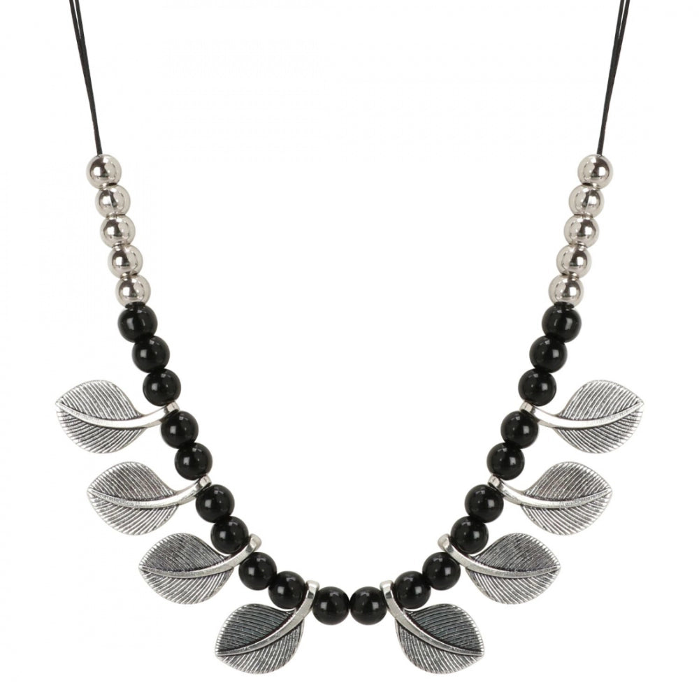 Boho Silver Oxidised Necklace
