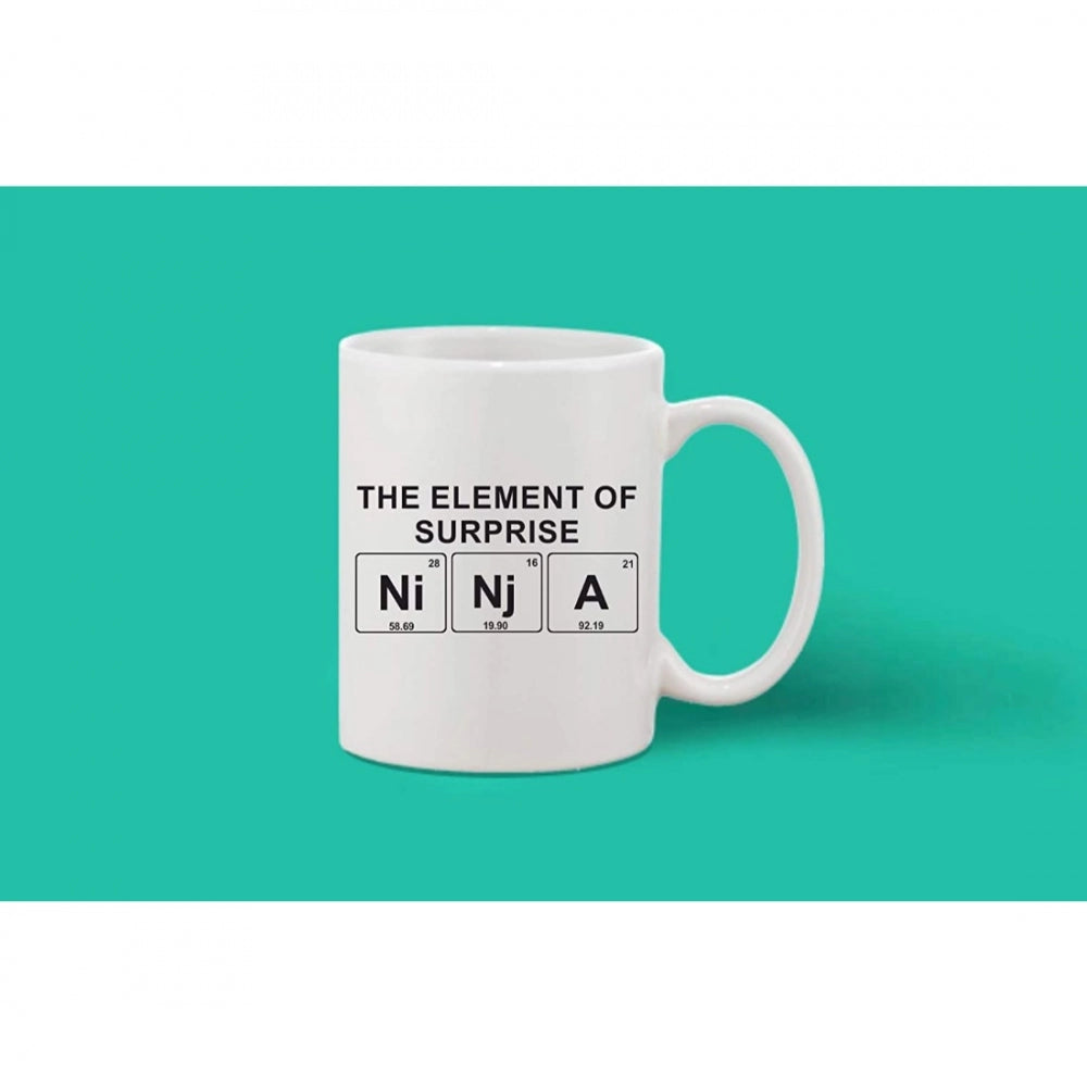 Amfyn Printed Ceramic Coffee Mug - 1 Pieces, White, 11oz