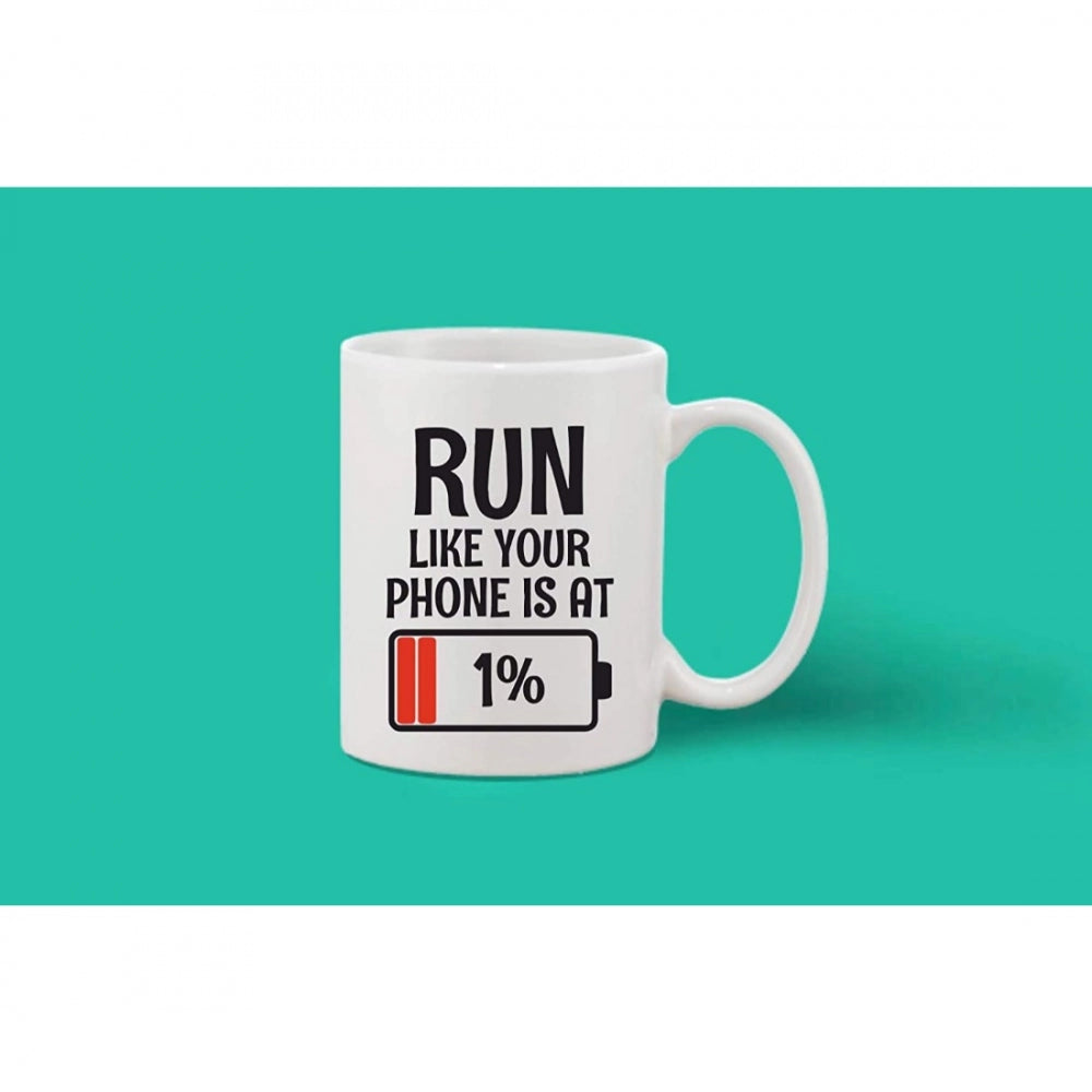 Amfyn Printed Ceramic Coffee Mug - 1 Pieces, White, 11oz