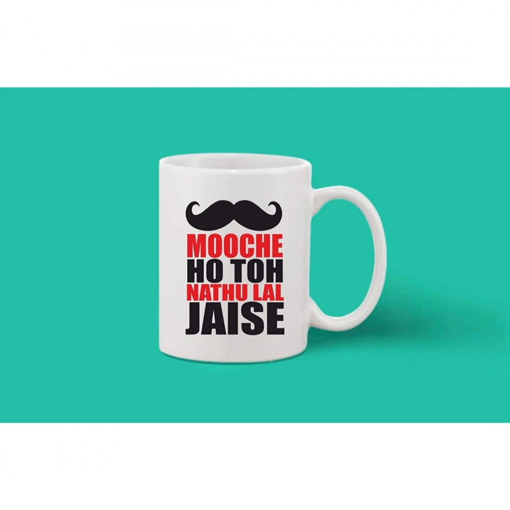 Amfyn Printed Ceramic Coffee Mug - 1 Pieces, White, 11oz