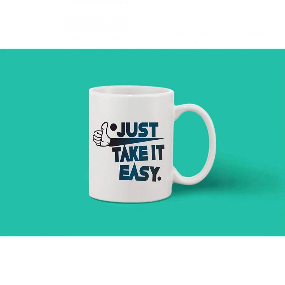 Amfyn Printed Ceramic Coffee Mug - 1 Pieces, White, 11oz