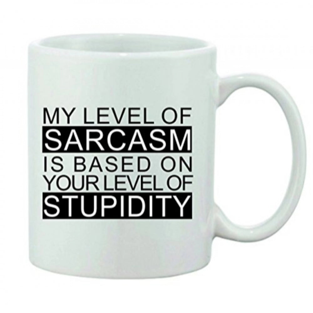 Amfyn Printed Ceramic Coffee Mug - 1 Pieces, White, 11oz