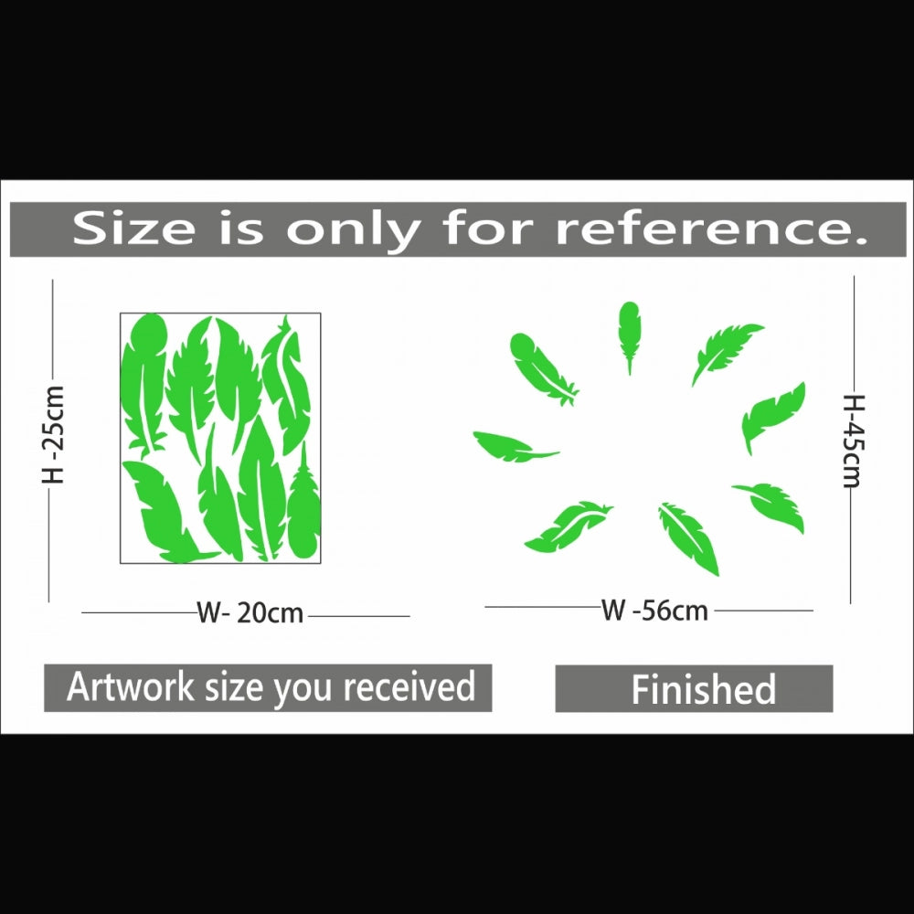 Amfyn Green Leaf Radium Wall Sticker