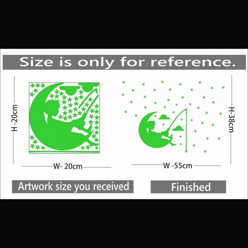 Amfyn Green Kids Room Decor Radium Wall Sticker