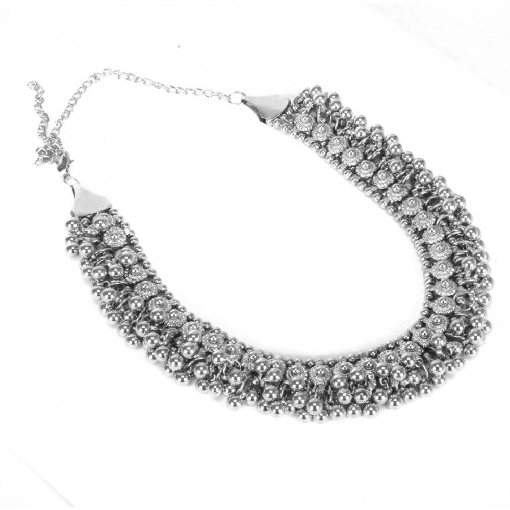 Fashion Traditional German Silver Necklace Boho Designer Oxidized German Silver Plated Choker Necklace Set For Women