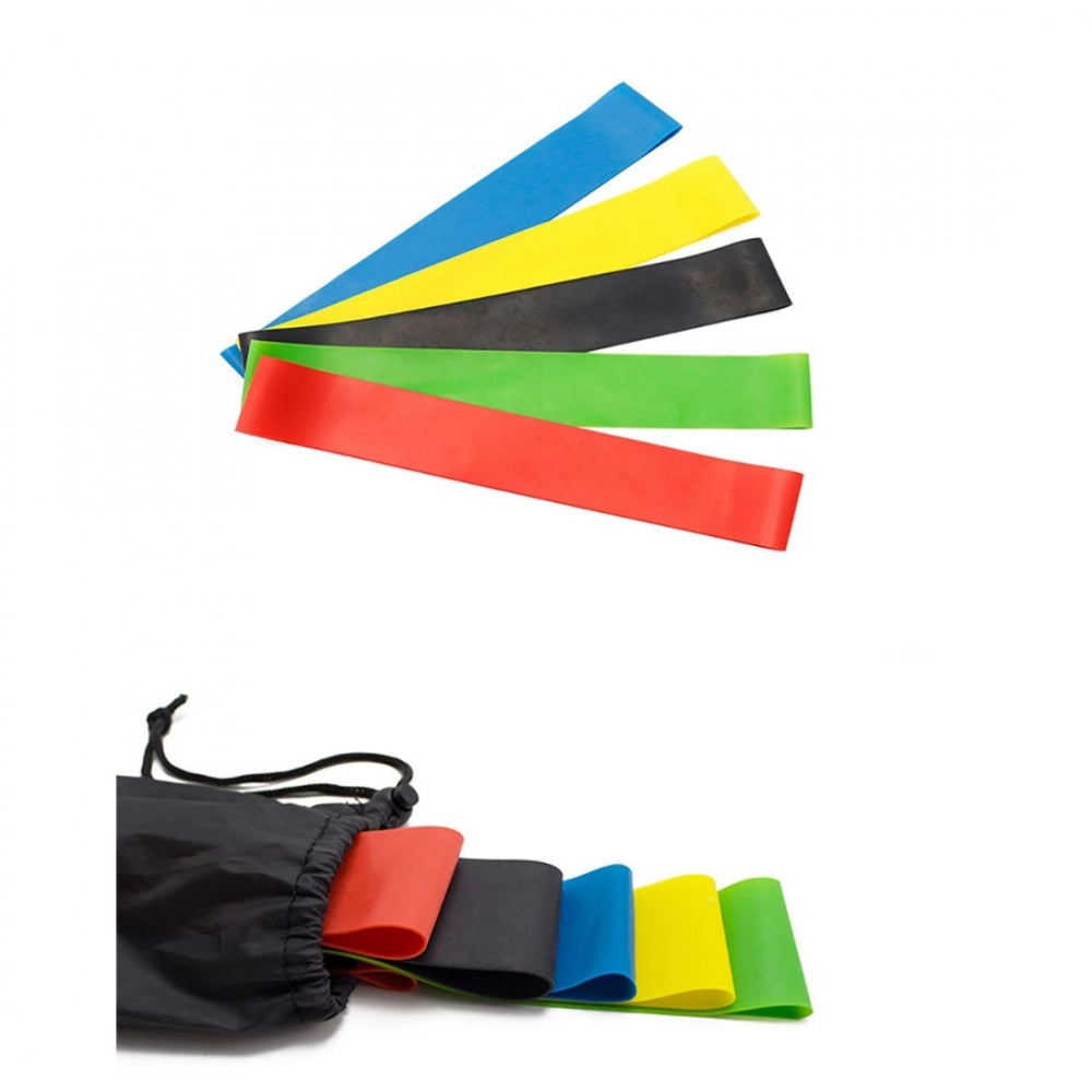Amfyn 5 Set Loop Elastic Belt Round Rubber Rope (Color: Assorted)