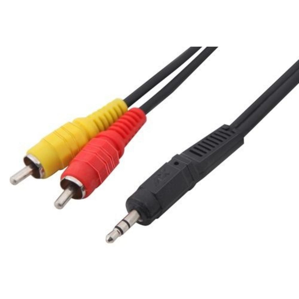 Fashion 3.5mm Stereo Audio Male to 2RCA Male EP to 2RCA 1.5 Yards Connects Mobile and Home Theatre (Black)