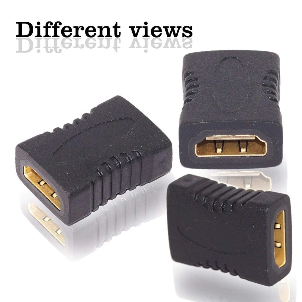 HDMI Adapter Female to Female Extender Jointer Black (Black)