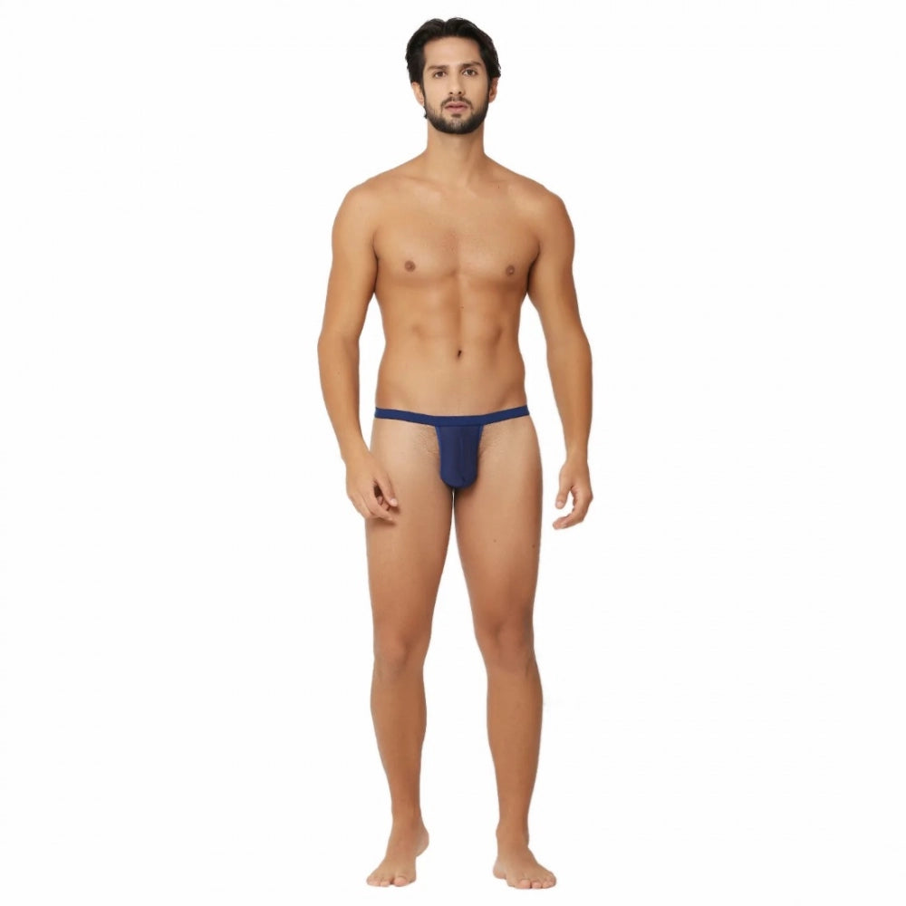 Amfyn Men's Nylon String Side Briefs Underwear (Blue)