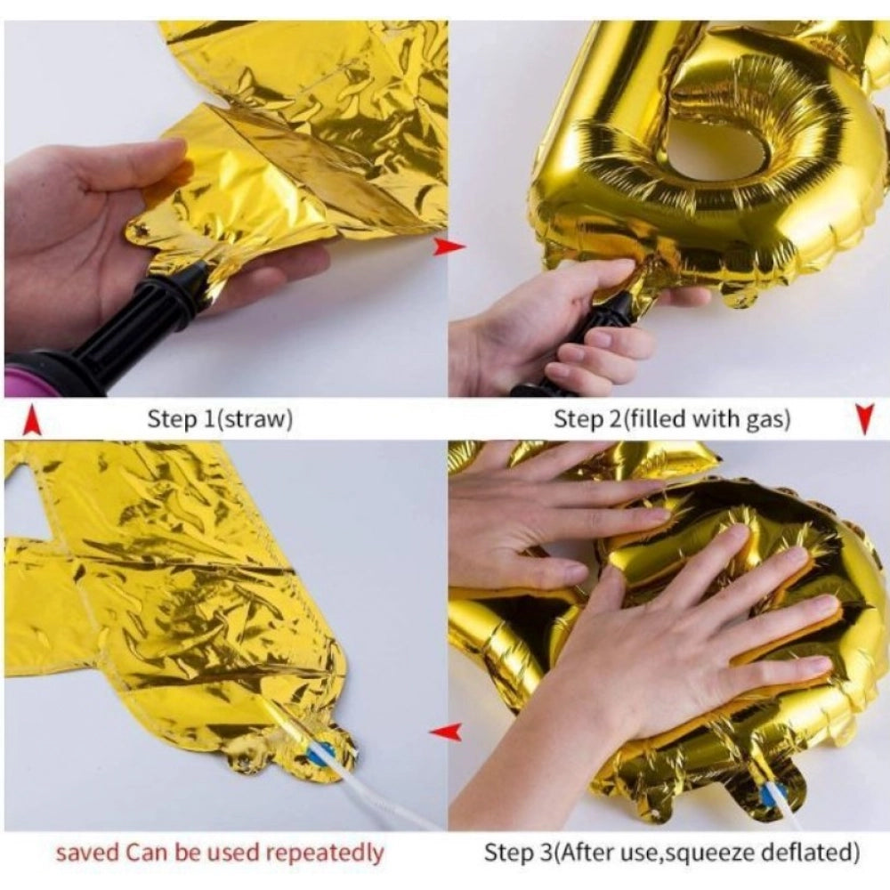 Amfyn 3Rd Year Decoration Kit For Boy And Girl With Banner And Balloons (Blue)