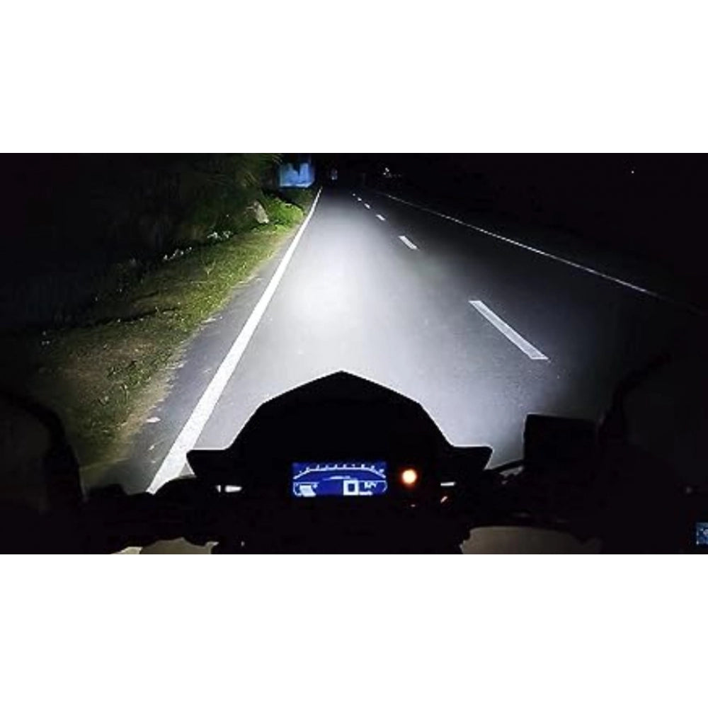 Amfyn Pack Of 2 15 Led White Bike Led Light Driving Waterproof Headlights Fog Lamp Lighting (White)