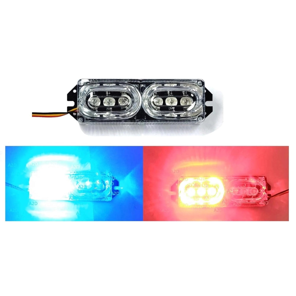 Amfyn Police Strobe Light For Bike Red And Blue (Red And Blue)