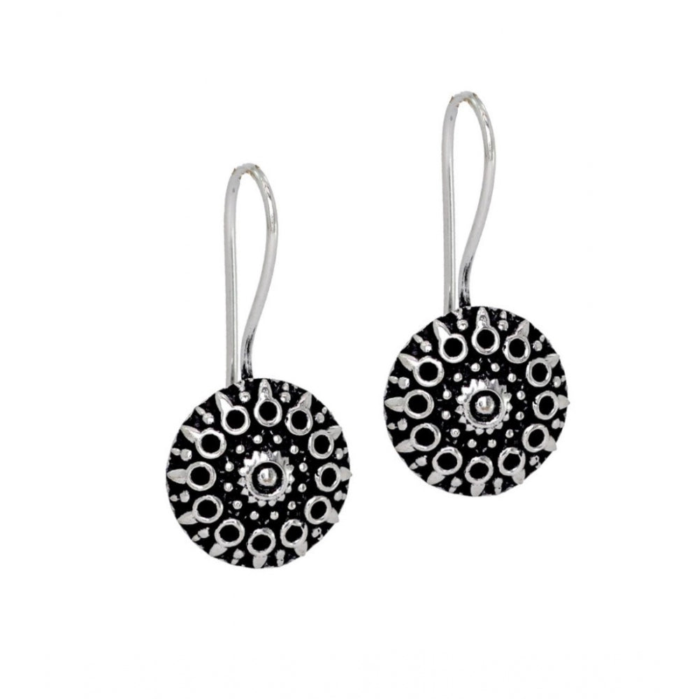 Fashion Women's Handmade Indian Traditional Designer Silver Oxidised Stud Brass Earrings