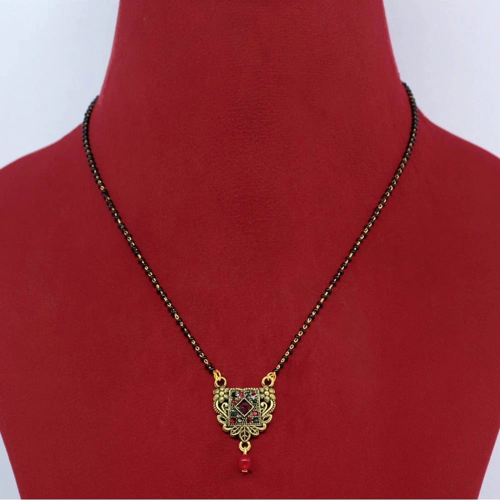 Amfyn Women's Maroon & Green Color 5 Piece Of Mangalsutra Combo