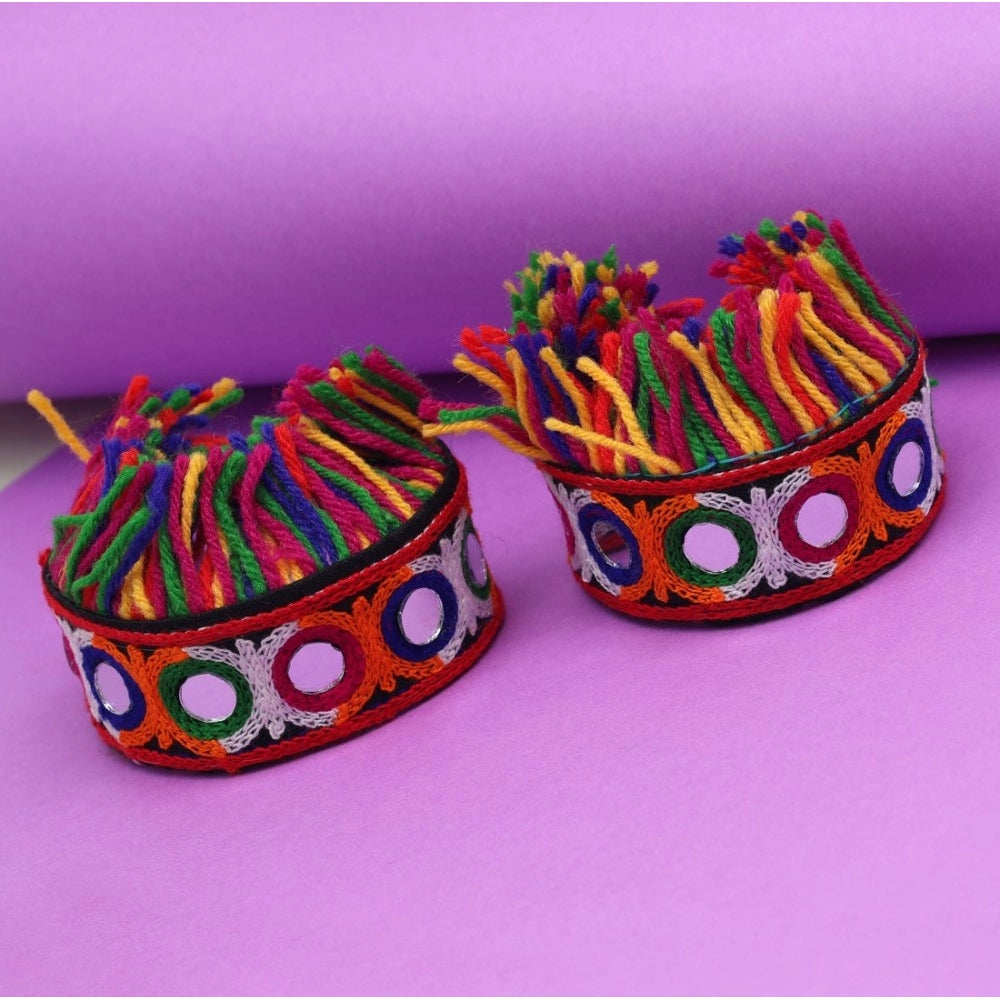 Fashion Women's Multi Color Oxidised Thread Work 1 Pair Of Adjustable Bracelet