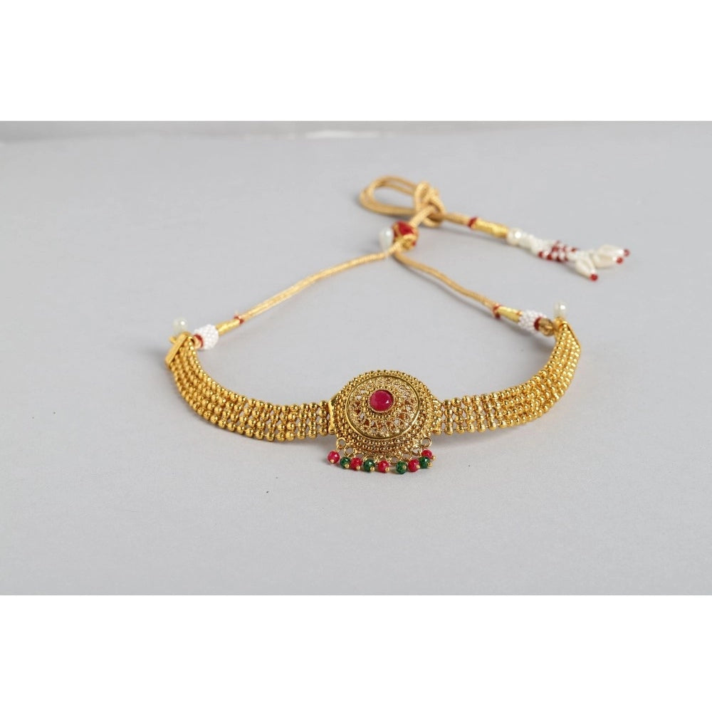 Fashion Women's Rose Gold Plated Alloy Necklace & Earings Set (Multicolor)