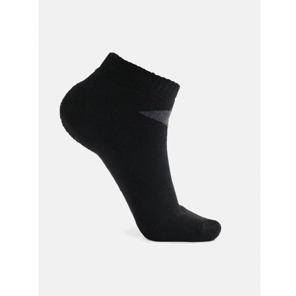 Amfyn 5 Pairs Men's Casual Cotton Blended Solid Mid-Calf length Socks (Assorted)
