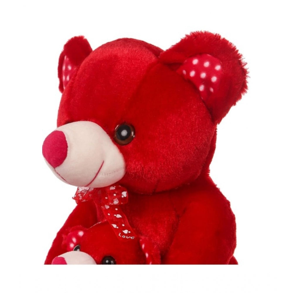 Amfyn Mother And Baby Teddy Bear (Red)