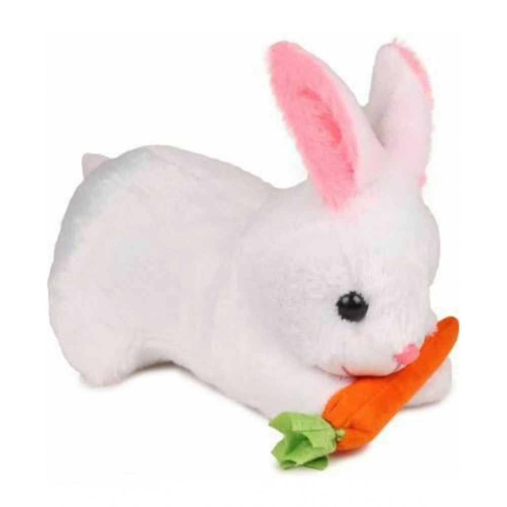 Amfyn Rabbit with Carrot Lovable Toy (White)