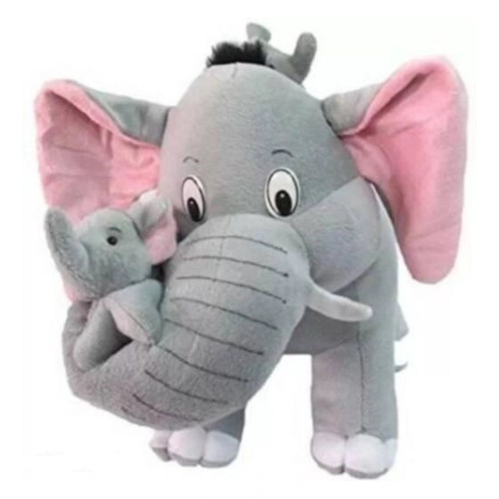 Amfyn Elephant with Baby Toy (Grey)