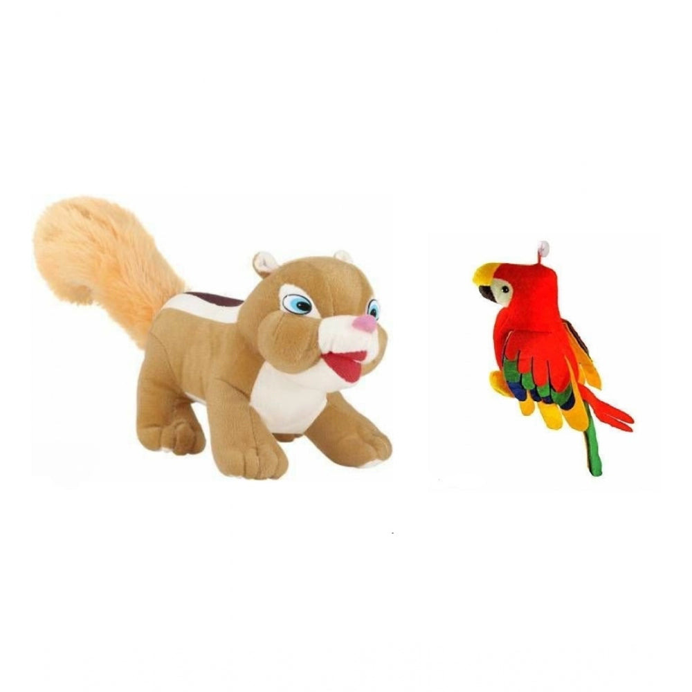 Amfyn Squirrel Animal Stuffed Plush Toy (Brown)