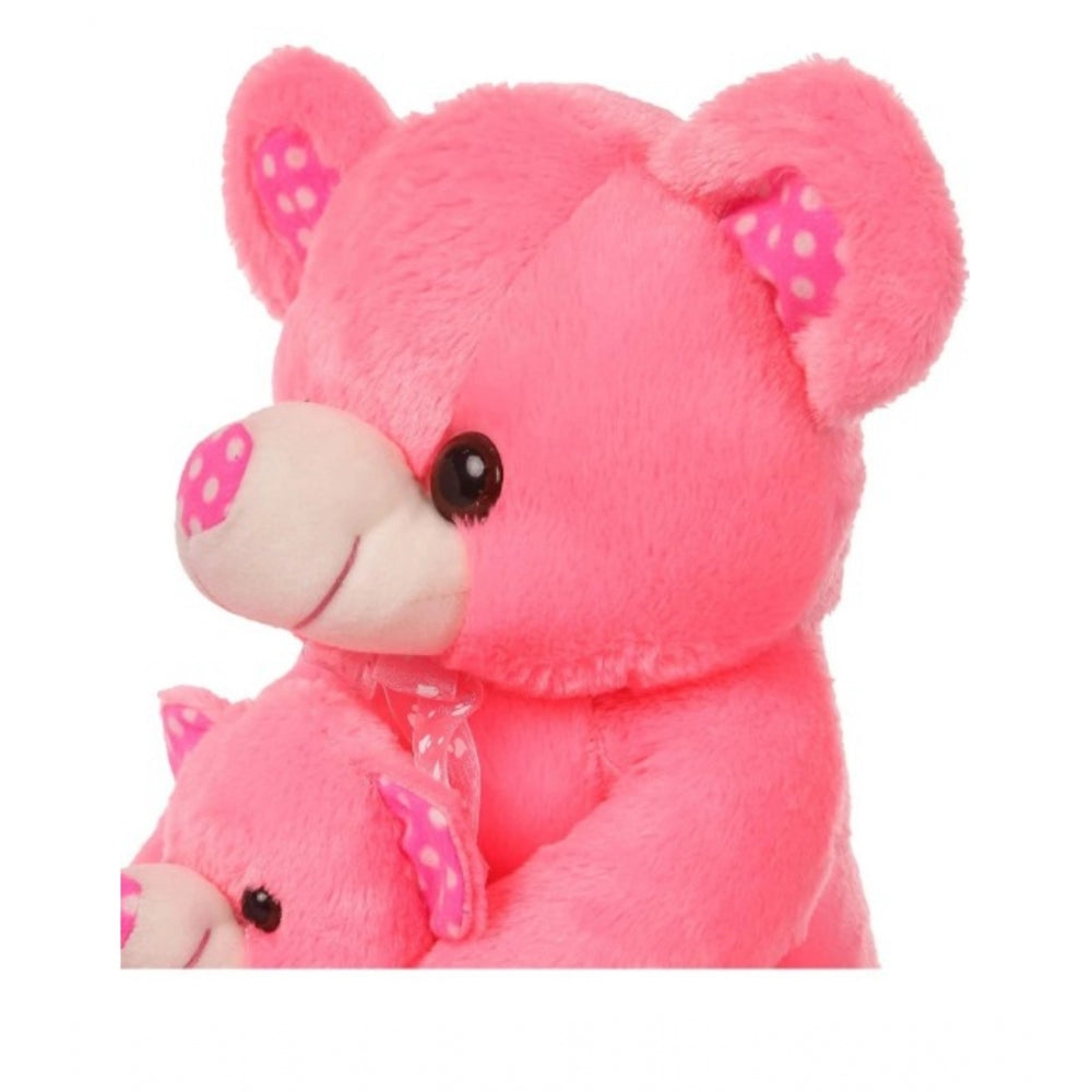 Amfyn Mother And Baby Teddy Bear (Pink)
