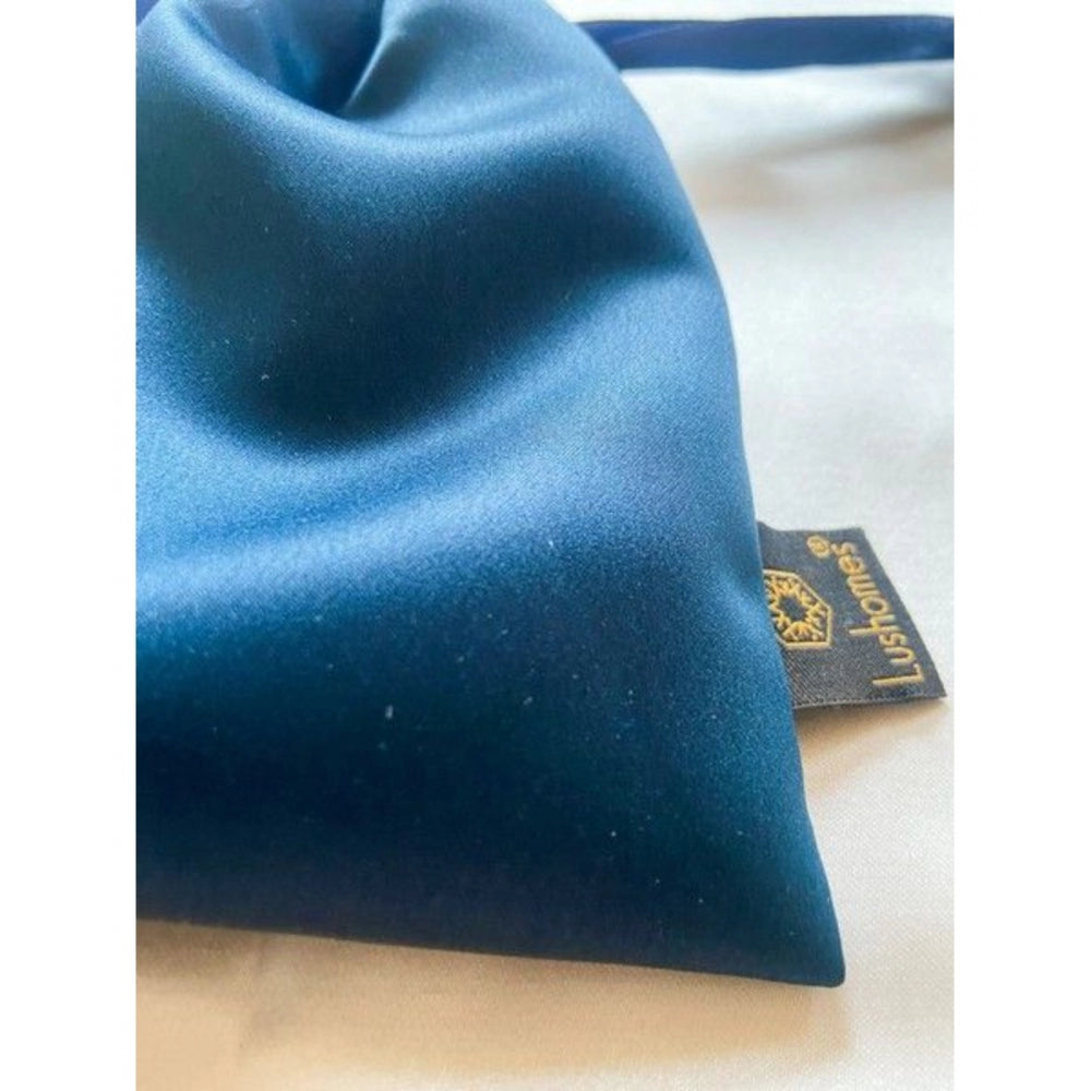 Fashion Solid Satin Silk Eyemasks (Navy Blue)