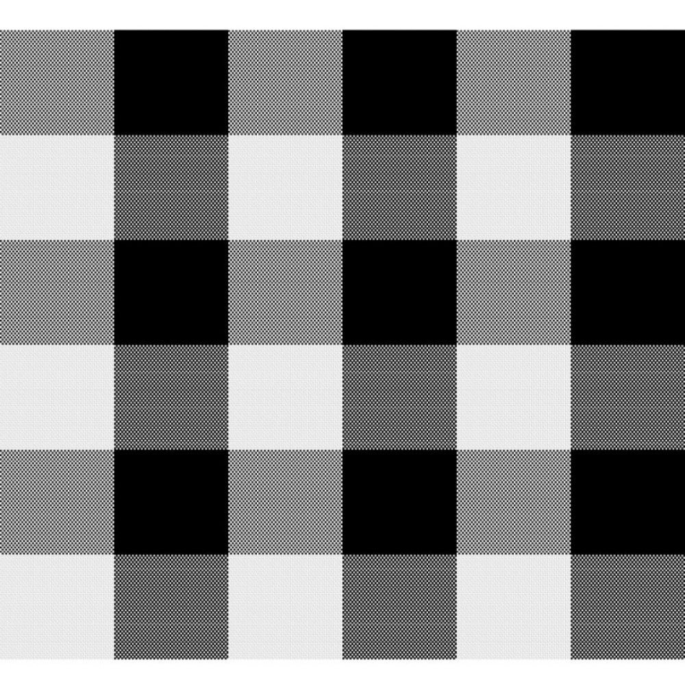 Fashion Checkered Cotton Place Mats Sets (Black)