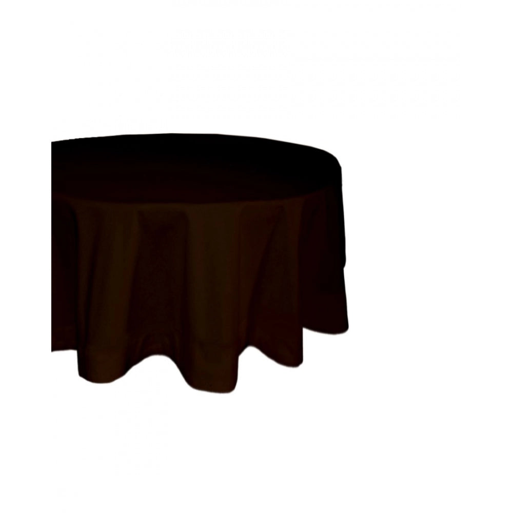 Amfyn Solid Cotton Plain Table Cloth (Brown)