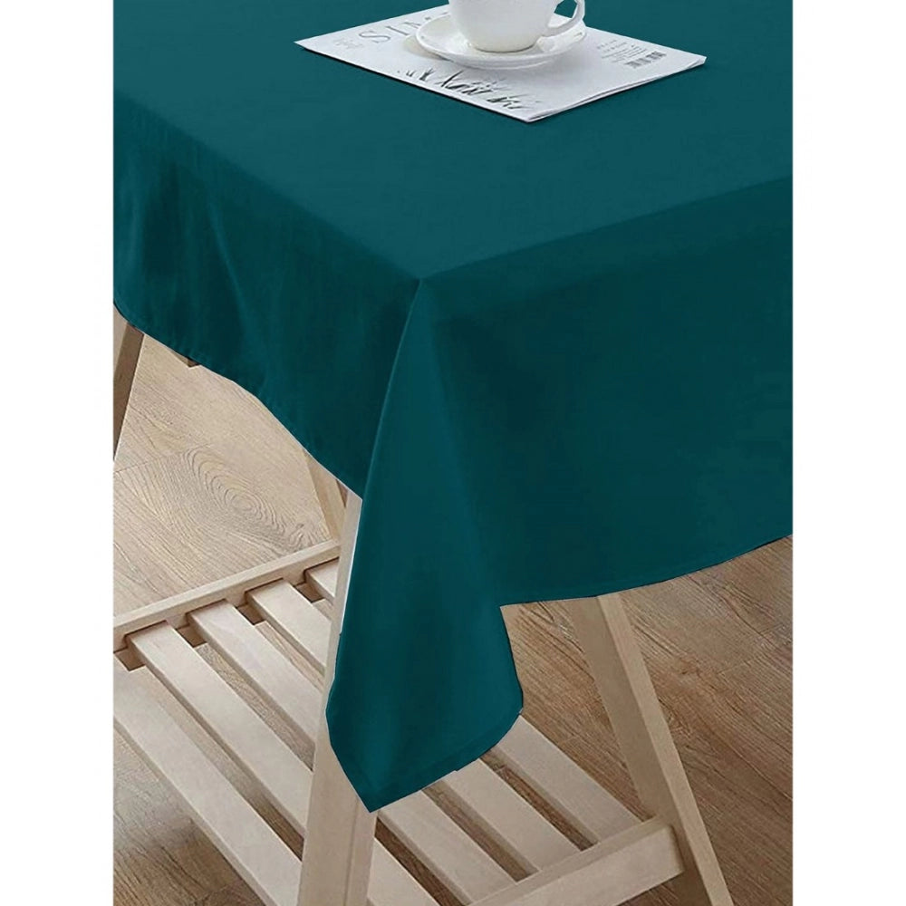 Amfyn Solid Cotton Plain Table Cloth (Royal Green)