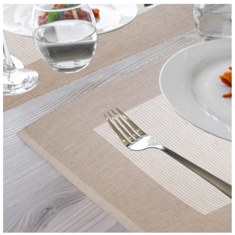 Amfyn Ribbed Cotton Place Mats Sets (Cream)