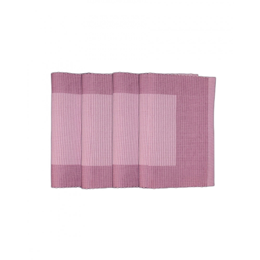 Amfyn Ribbed Cotton Place Mats Sets (Purple)