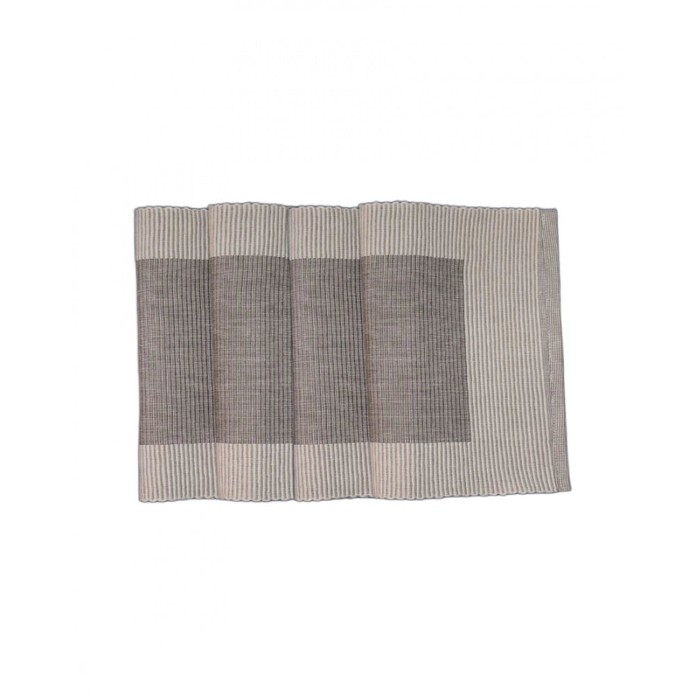 Amfyn Ribbed Cotton Place Mats Sets (Grey)