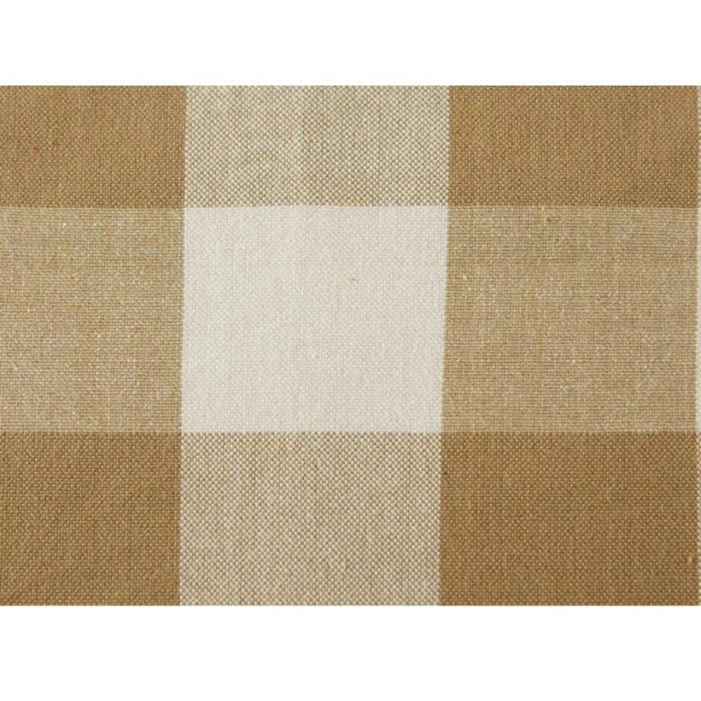 Amfyn Checked Cotton Checks Table Cloth (Beige)