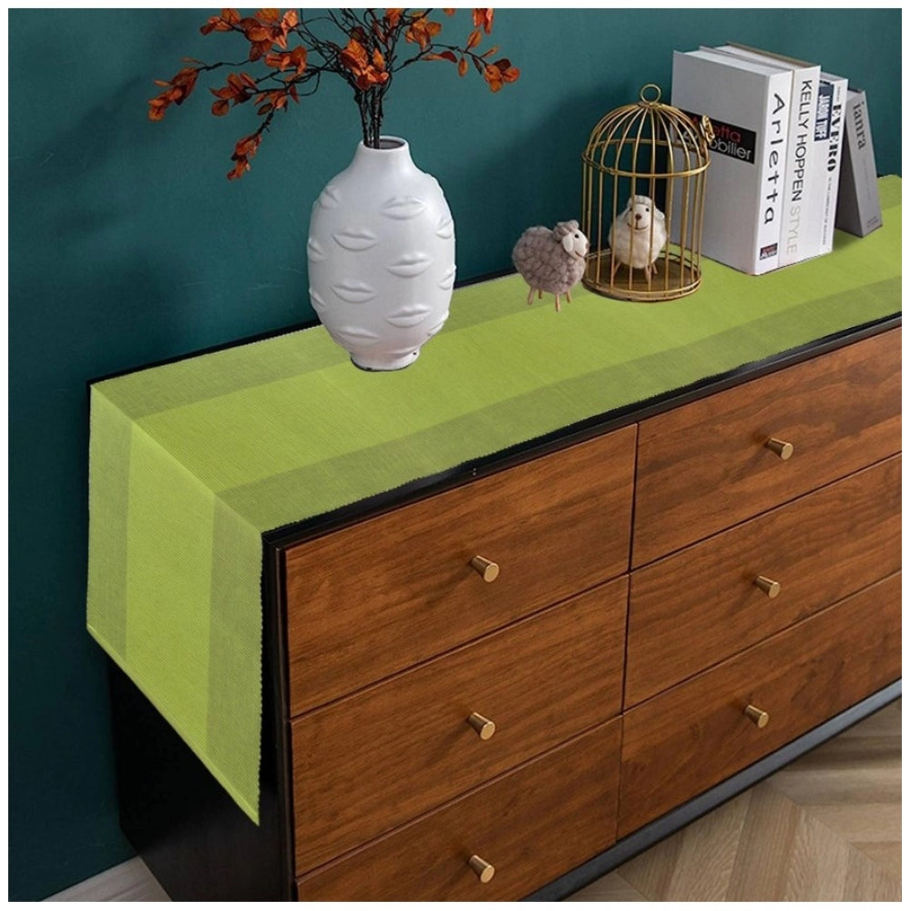 Amfyn Striped Cotton Table Runners (Green)