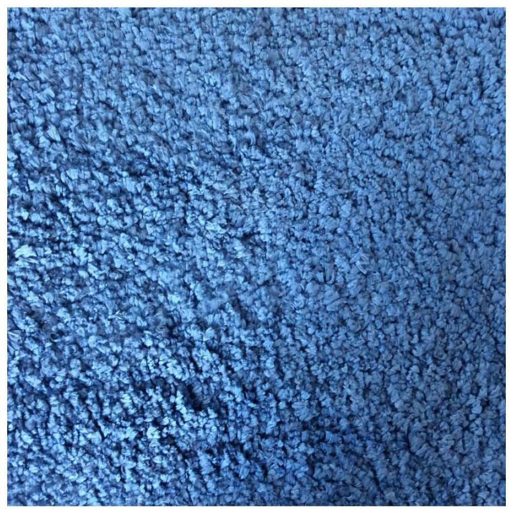 Fashion Solid Polyester Bathmat (Blue)
