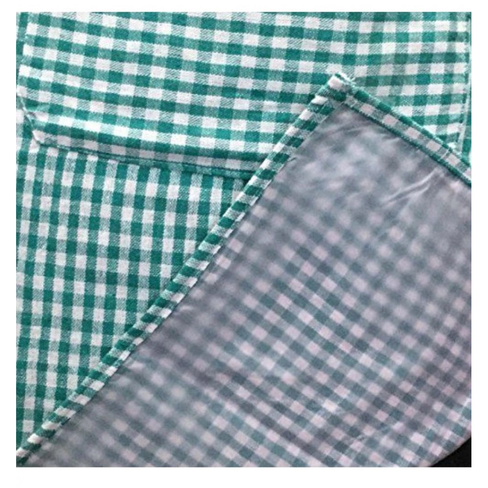 Fashion Checkered Cotton Aprons (Green)