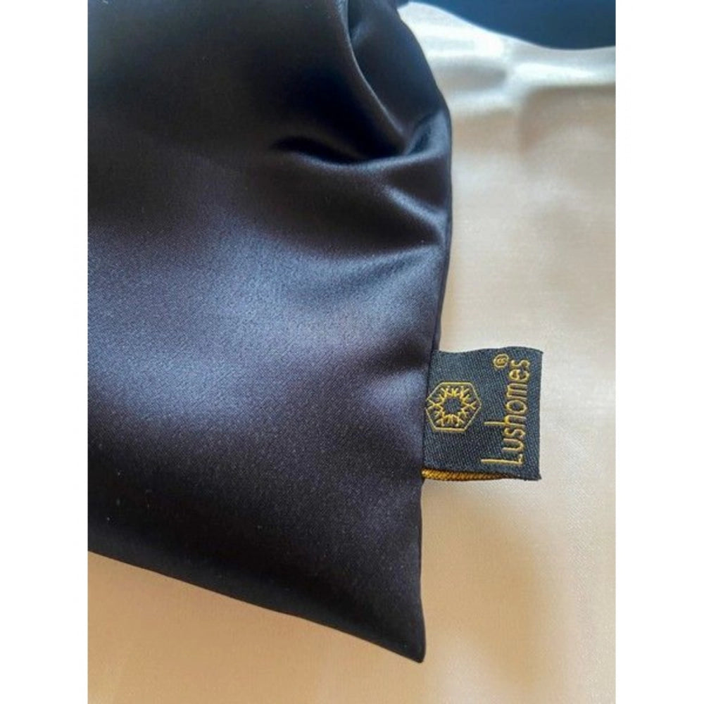 Fashion Solid Satin Silk Eyemasks (Black)