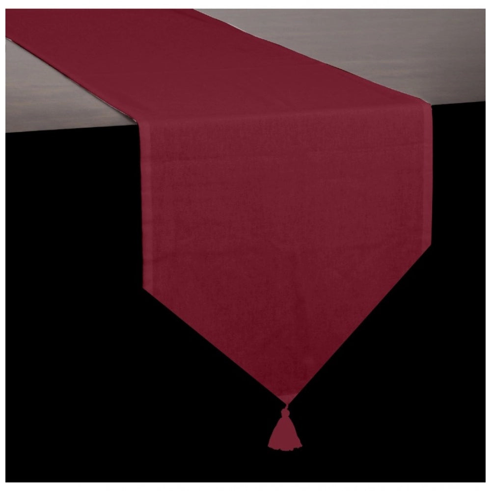 Amfyn Solid Cotton Table Runners (Maroon)