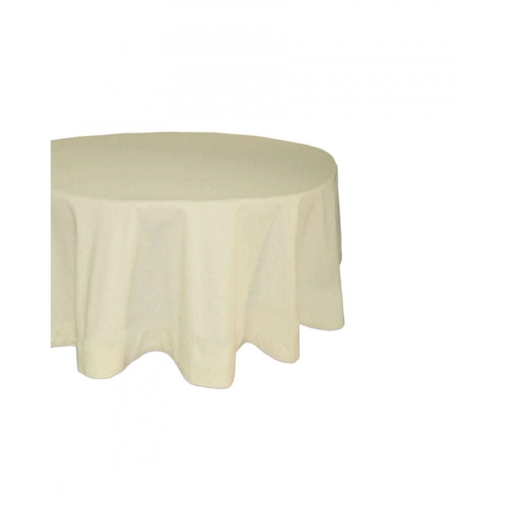 Amfyn Solid Cotton Plain Table Cloth (Beige)