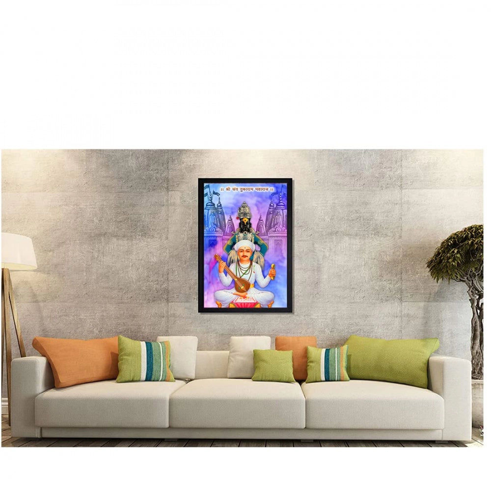 Amfyn Tukaram Painting with Synthetic Photo Frame (Multicolor)