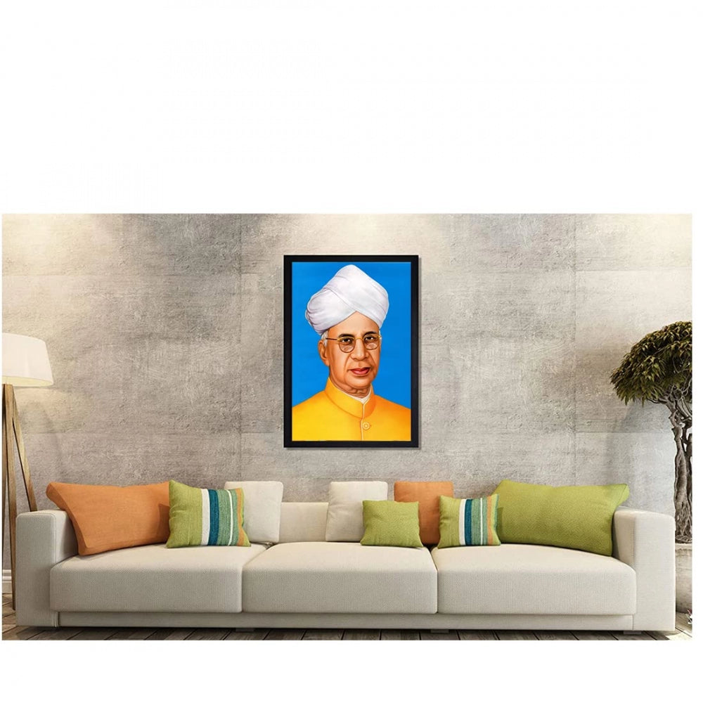Amfyn Dr. Sarvepalli Radhakrishnan Painting with Synthetic Photo Frame (Multicolor)
