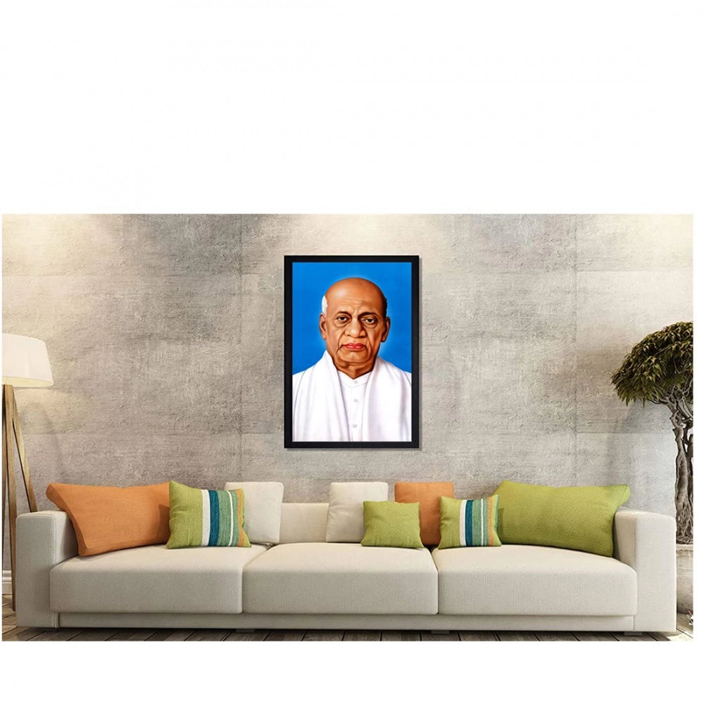 Amfyn Sardar Vallabhbhai Patel Painting with Synthetic Photo Frame (Multicolor)