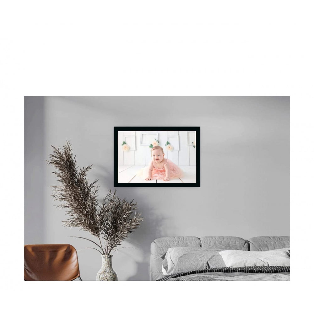Amfyn Baby Photo Painting with Synthetic Photo Frame (Multicolor)