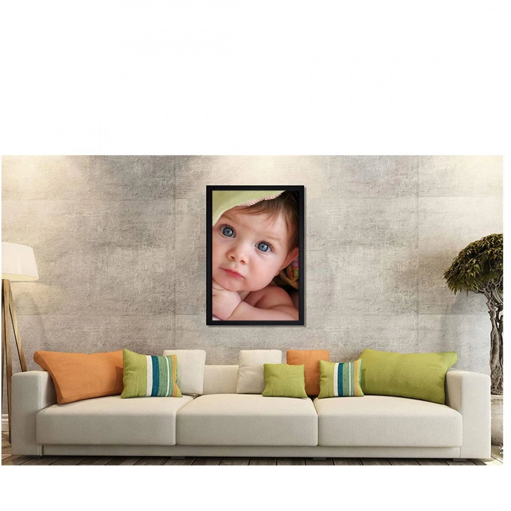 Fashion Baby Photo Painting with Synthetic Photo Frame (Multicolor)