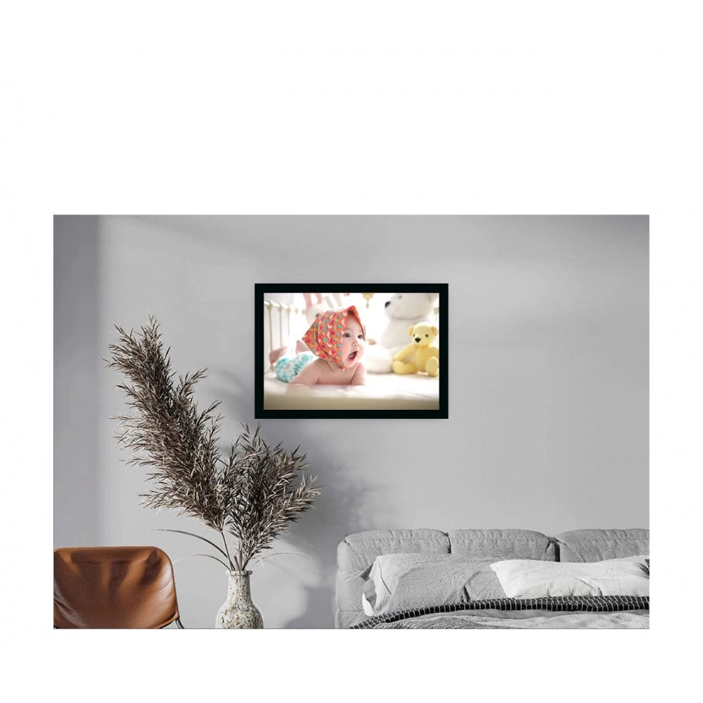 Fashion Baby Photo Painting with Synthetic Photo Frame (Multicolor)
