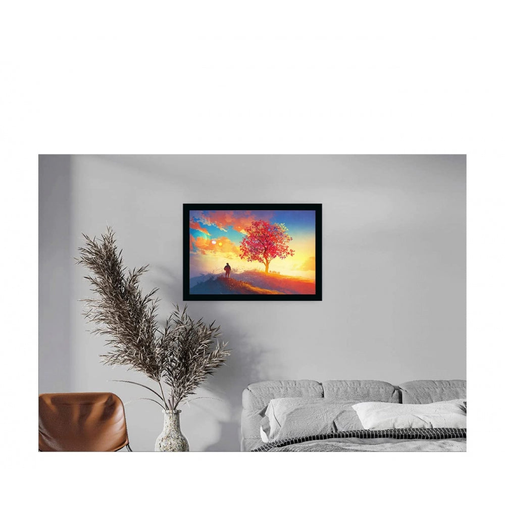 Amfyn ree Painting Painting with Synthetic Photo Frame (Multicolor)