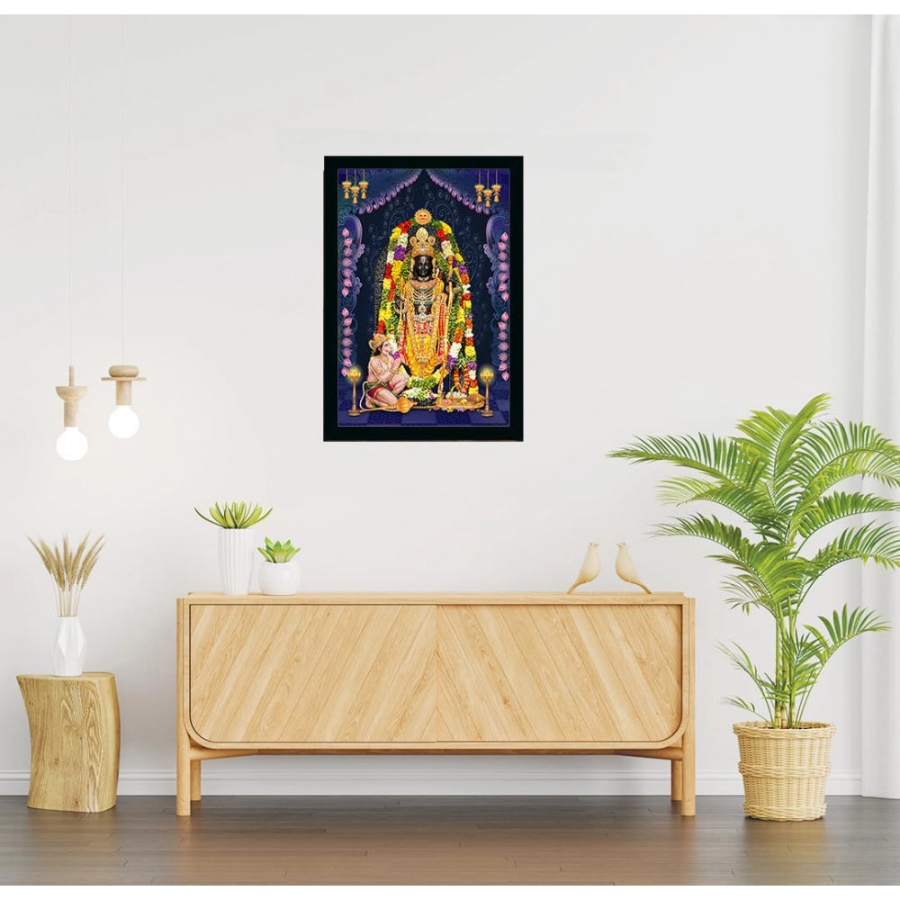 Amfyn yodhya ram lalla Painting with Synthetic Photo Frame (Multicolor)
